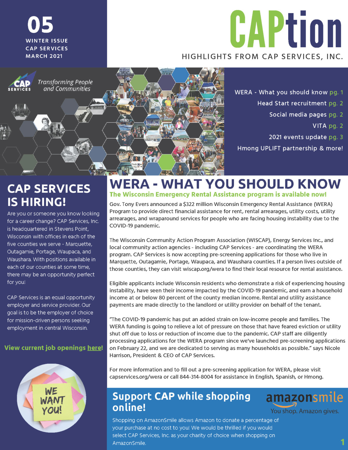 Newsletter CAP Services Inc.